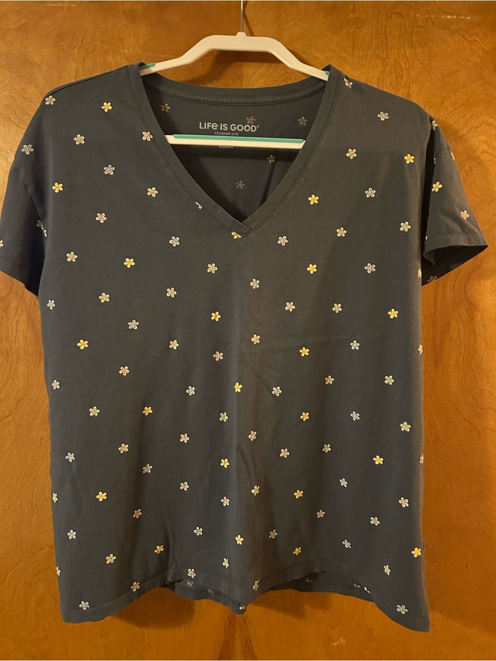 Life Is Good Crusher-Lite Women’s Shirt Blue Large